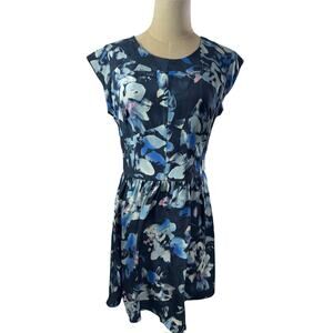 "REBECCA TAYLOR" 100% Silk Floral Dress Sleeveless Fairy whimsical Midi SZ 6